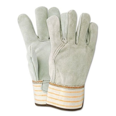 Magid Leather Gloves, Wing Thumb, Gray, 12 PK T6370B